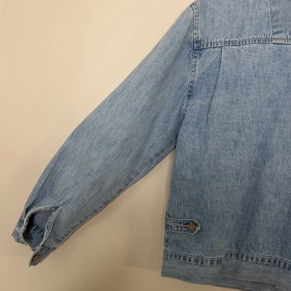 Bill Blass Light Blue Jean Jacket 100% Cotton Size M - Picture 14 of 16